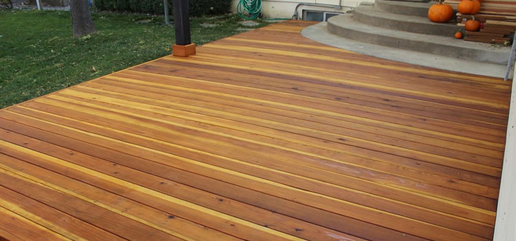 Smooth Redwood Decking in Carson, CA